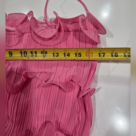 Lush Ruffle Pleated Wire Hem Crop Top New No Tag Xl. - Picture 11 of 12